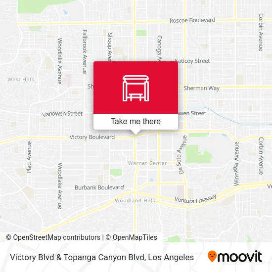 Victory Blvd & Topanga Canyon Blvd map