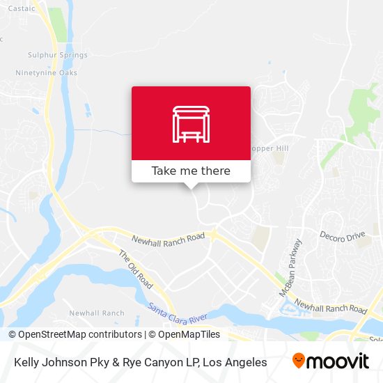 Kelly Johnson Pky & Rye Canyon LP map