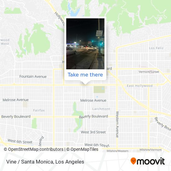 Vine / Santa Monica map