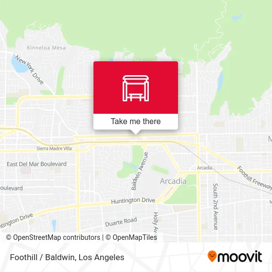 Foothill / Baldwin map
