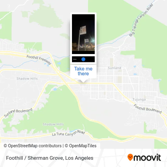 Foothill / Sherman Grove map