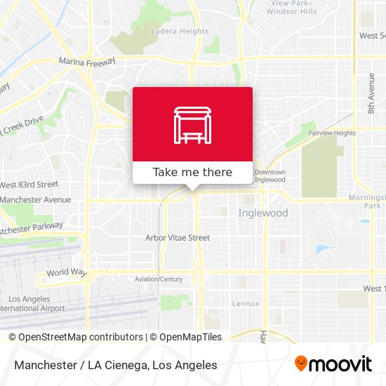 Manchester / LA Cienega map