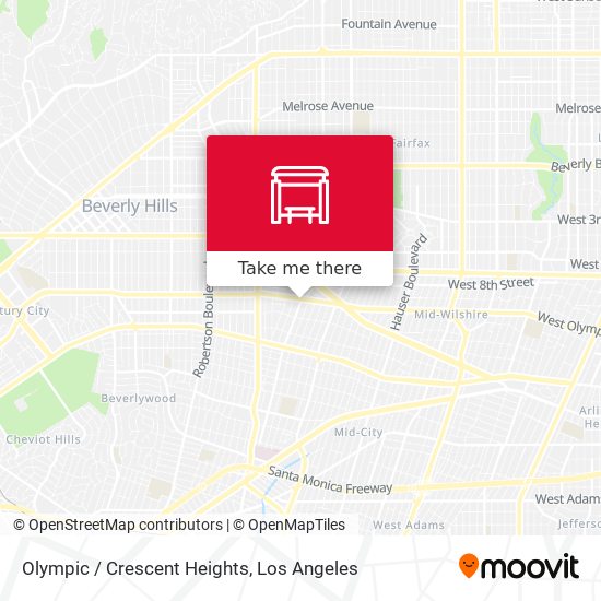 Olympic / Crescent Heights map