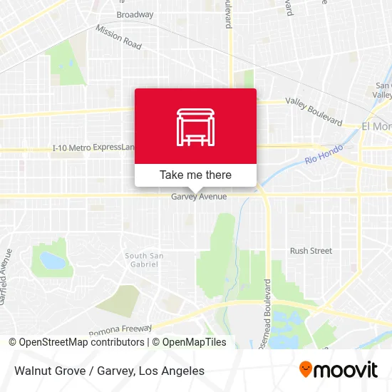 Walnut Grove / Garvey map