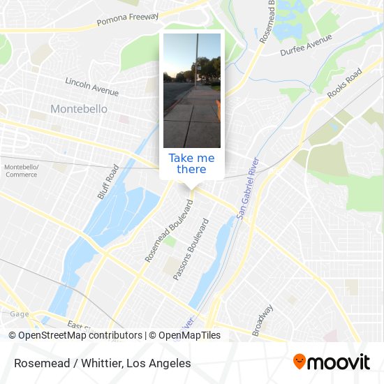 Rosemead / Whittier map