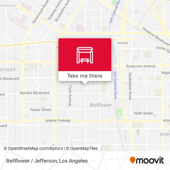 Mapa de Bellflower / Jefferson