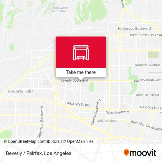 Beverly / Fairfax map