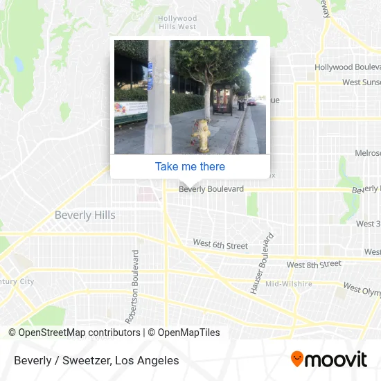 Beverly / Sweetzer map