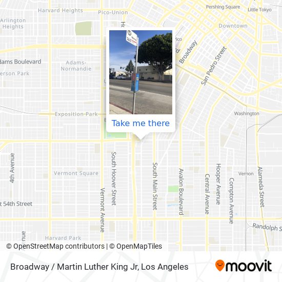 Broadway / Martin Luther King Jr map