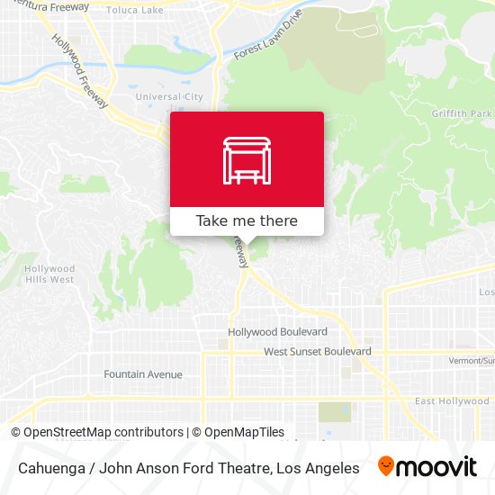Mapa de Cahuenga / John Anson Ford Theatre