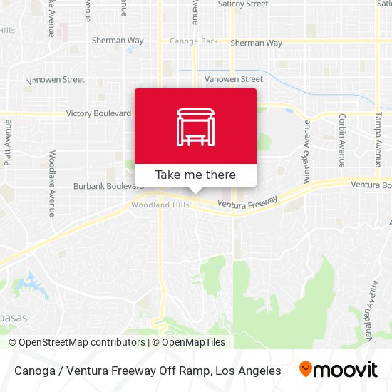 Mapa de Canoga / Ventura Freeway Off Ramp