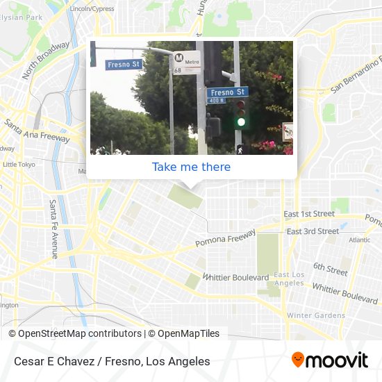 Cesar E Chavez / Fresno map
