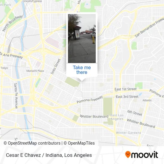 Cesar E Chavez / Indiana map