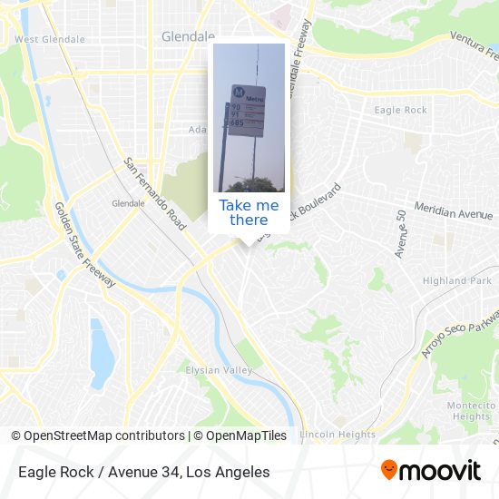 Eagle Rock / Avenue 34 map