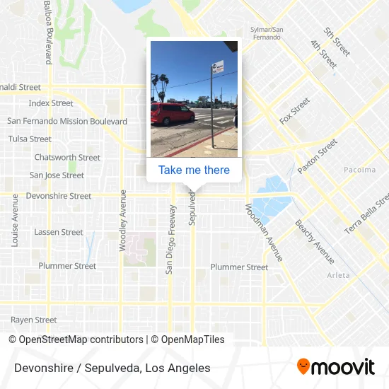 Devonshire / Sepulveda map