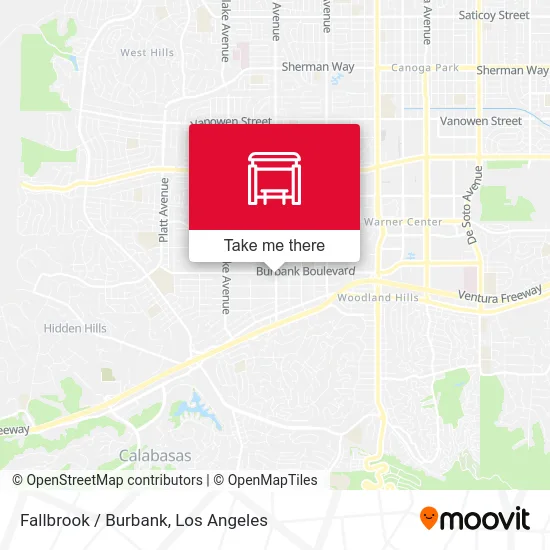 Fallbrook / Burbank map