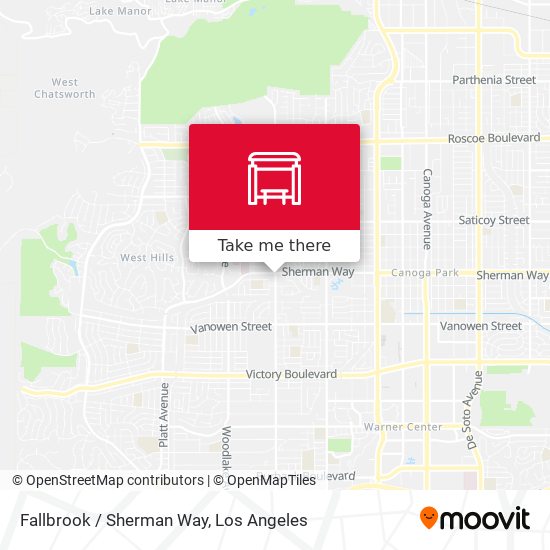 Mapa de Fallbrook / Sherman Way