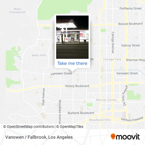 Vanowen / Fallbrook map