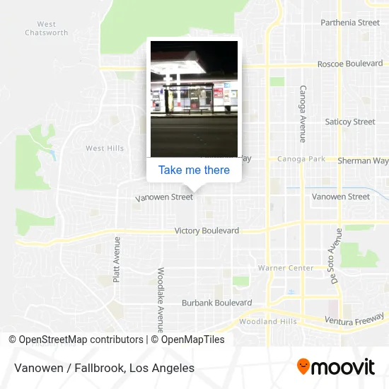 Vanowen / Fallbrook map