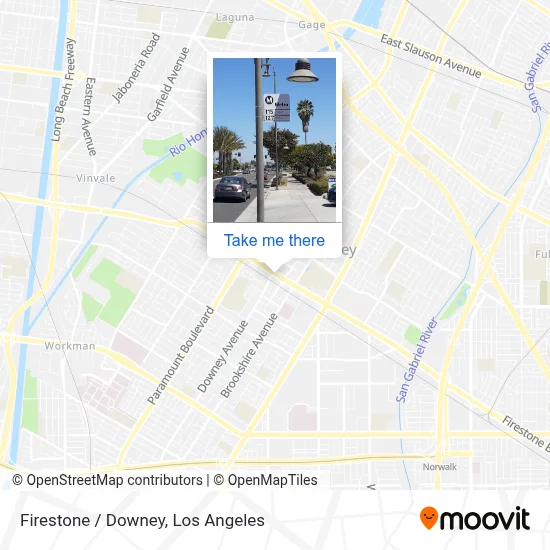 Firestone / Downey map