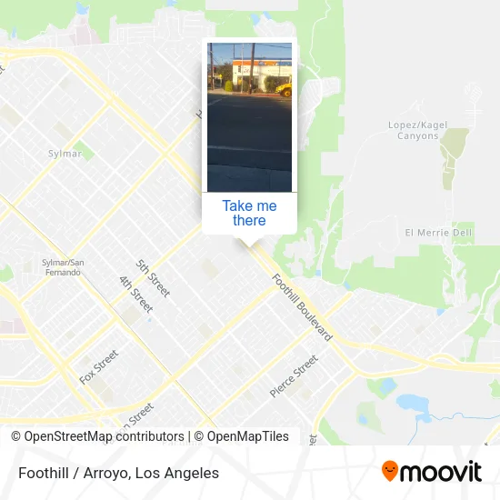 Foothill / Arroyo map