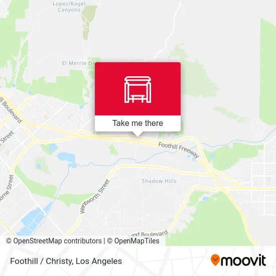 Foothill / Christy map
