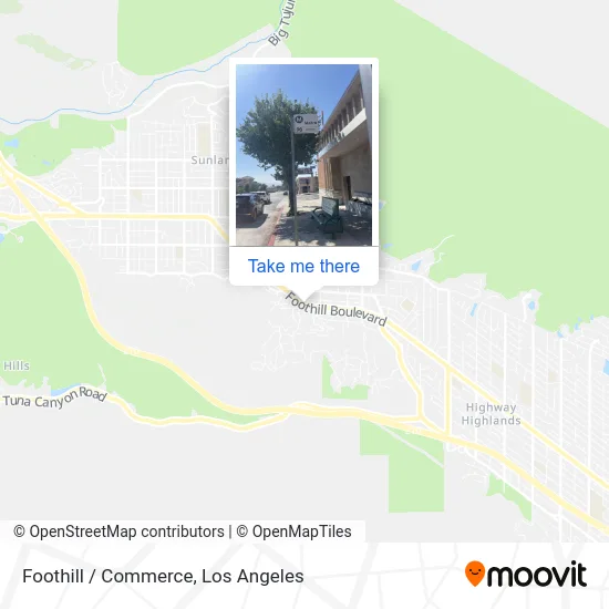 Foothill / Commerce map