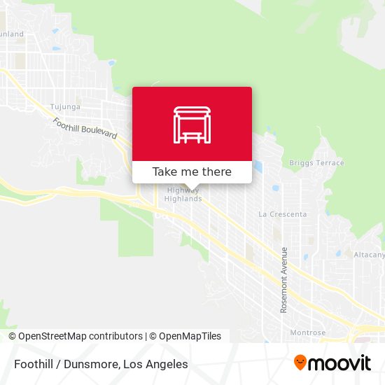 Foothill / Dunsmore map