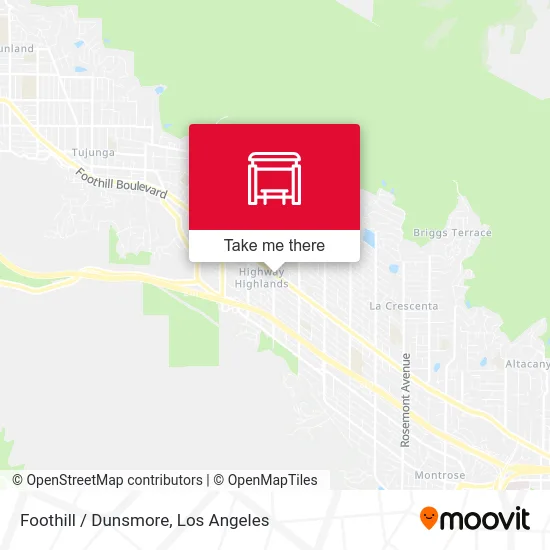 Foothill / Dunsmore map