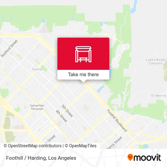 Foothill / Harding map