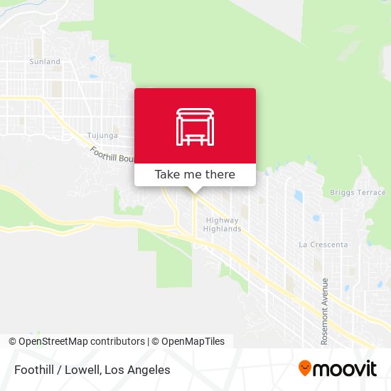 Foothill / Lowell map