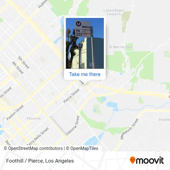 Foothill / Pierce map