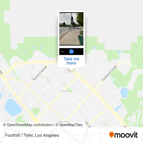 Foothill / Tyler map