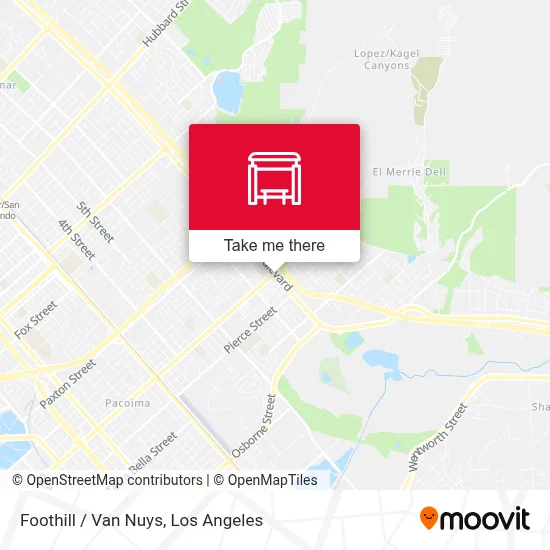 Foothill / Van Nuys map