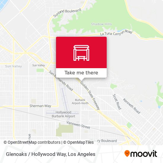 Mapa de Glenoaks / Hollywood Way