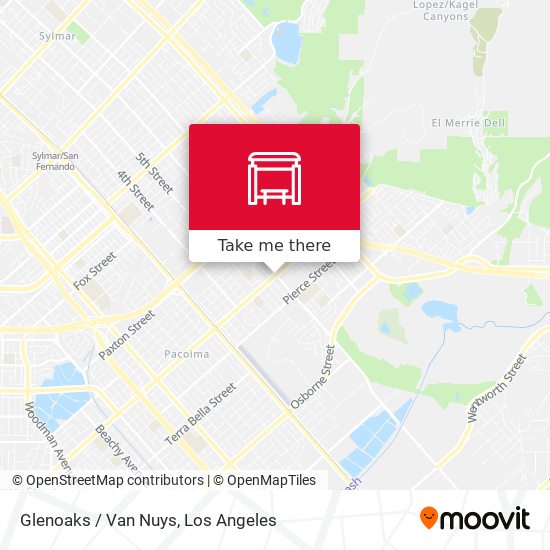 Glenoaks / Van Nuys map