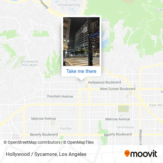 Hollywood / Sycamore map