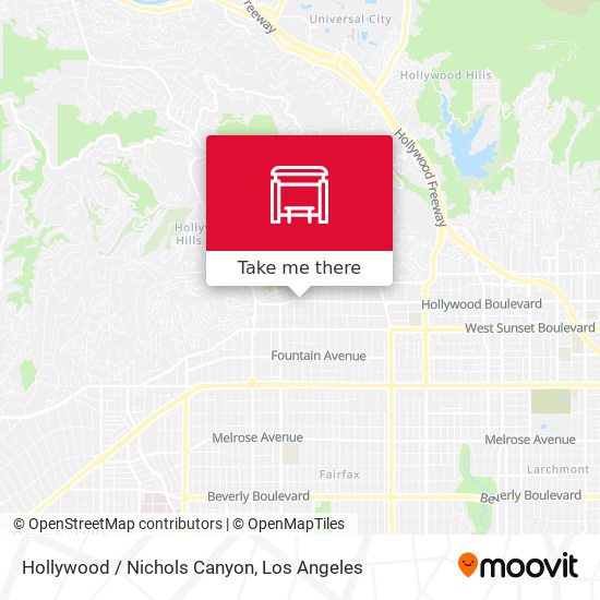 Hollywood / Nichols Canyon map
