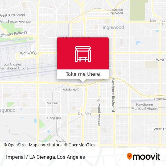 Imperial / LA Cienega map