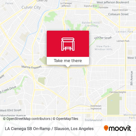 LA Cienega SB On-Ramp / Slauson map