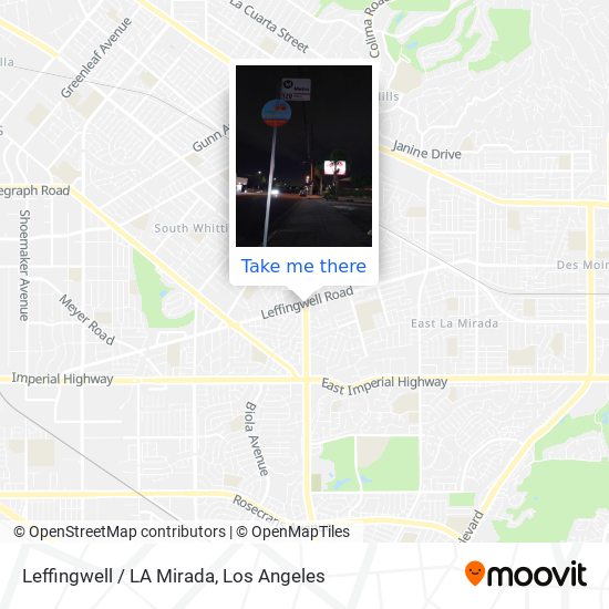 Leffingwell / LA Mirada map