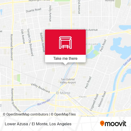 Lower Azusa / El Monte map