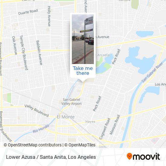 Mapa de Lower Azusa / Santa Anita