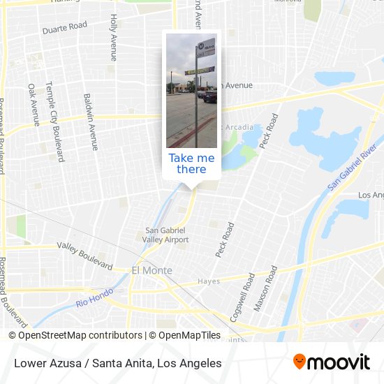 Lower Azusa / Santa Anita map