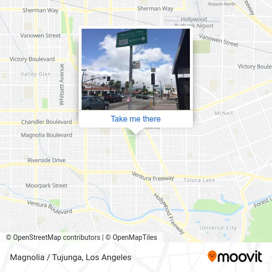 Magnolia / Tujunga map