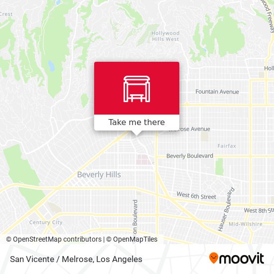 San Vicente / Melrose map