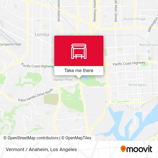 Vermont / Anaheim map