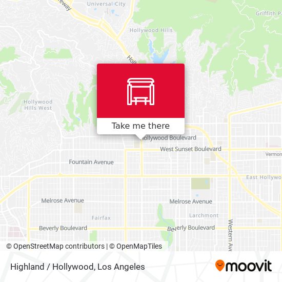 Highland / Hollywood map