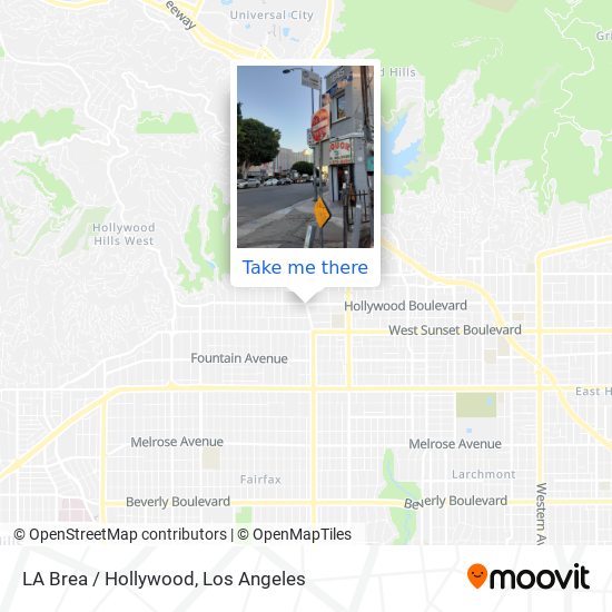 LA Brea / Hollywood map