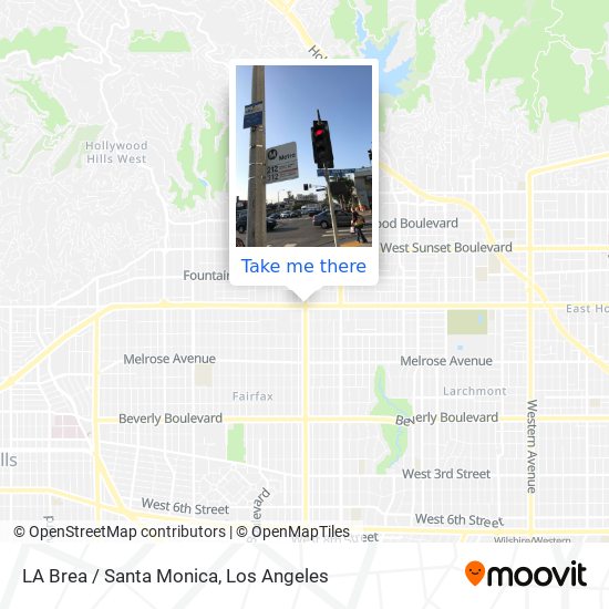 LA Brea / Santa Monica map
